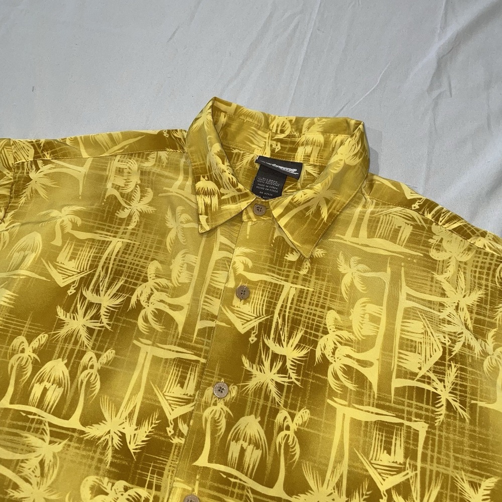 Extreme Gear Hawaiian Shirt S/S Button‎ Up Mens XL Polyester Palm Trees
